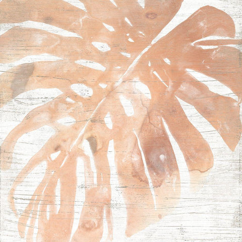 Neutral Palm Fossil I White Modern Wood Framed Art Print with Double Matting by Vess, June Erica