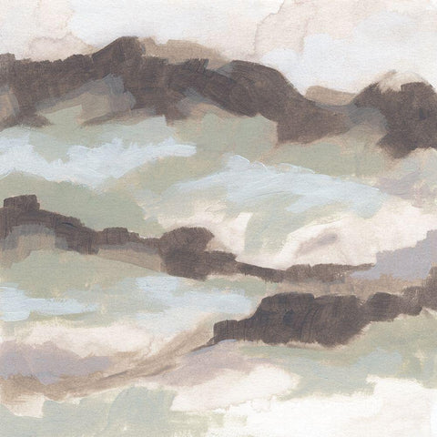 Range Mist I Black Modern Wood Framed Art Print with Double Matting by Vess, June Erica