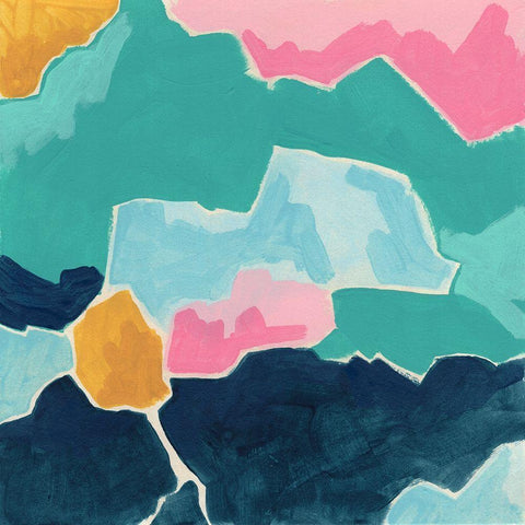 Candyscape II Gold Ornate Wood Framed Art Print with Double Matting by Vess, June Erica