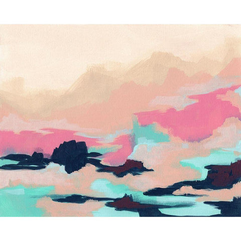 Calypso Coast II White Modern Wood Framed Art Print by Vess, June Erica