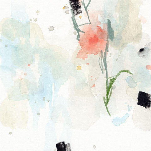 Subtle Dream II Black Modern Wood Framed Art Print with Double Matting by Vess, June Erica