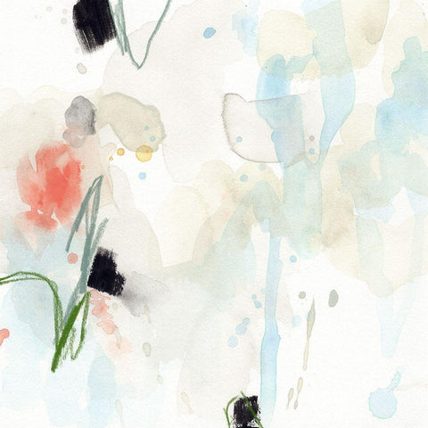 Subtle Dream III White Modern Wood Framed Art Print with Double Matting by Vess, June Erica