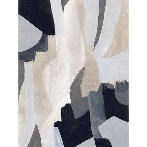 Neutral Veil II Black Modern Wood Framed Art Print with Double Matting by Vess, June Erica