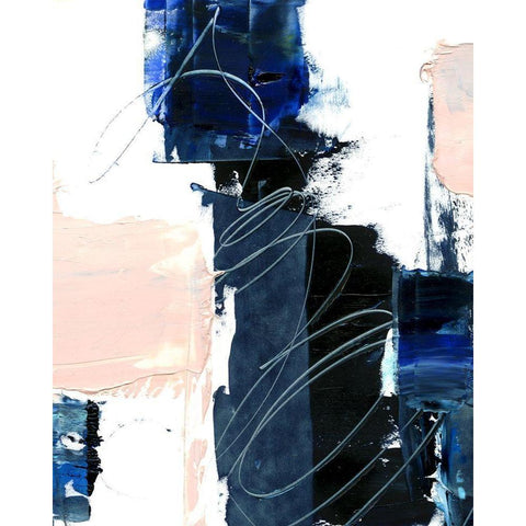 Untangle I Black Modern Wood Framed Art Print with Double Matting by Harper, Ethan