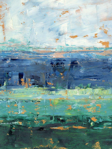 Earth and Sea II Black Ornate Wood Framed Art Print with Double Matting by Harper, Ethan