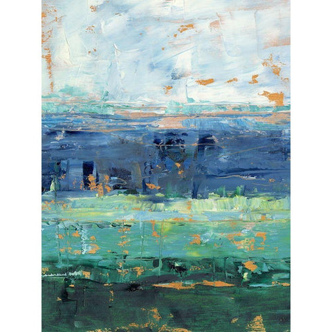 Earth and Sea II Black Modern Wood Framed Art Print by Harper, Ethan