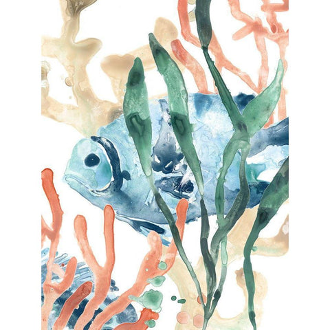 In the Kelp II Black Modern Wood Framed Art Print with Double Matting by Vess, June Erica