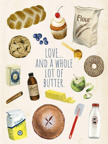 Secret Ingredient II White Modern Wood Framed Art Print with Double Matting by Popp, Grace