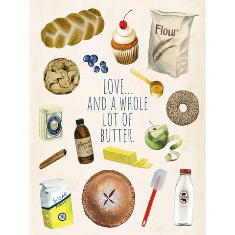 Secret Ingredient II Black Modern Wood Framed Art Print with Double Matting by Popp, Grace