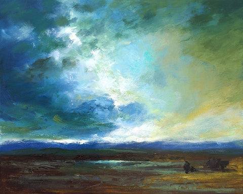 Pacific Skyscape Black Ornate Wood Framed Art Print with Double Matting by Finch, Sheila