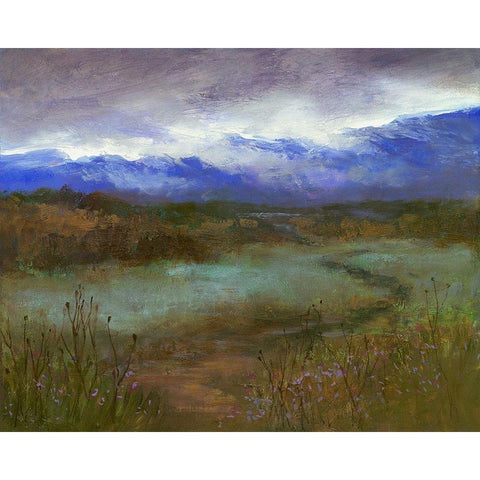 Crystal Springs Path at Dusk Black Modern Wood Framed Art Print by Finch, Sheila
