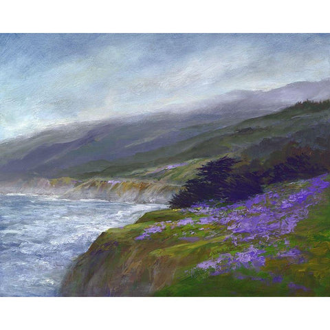 Montara Black Modern Wood Framed Art Print with Double Matting by Finch, Sheila