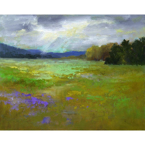Springtime Gold Ornate Wood Framed Art Print with Double Matting by Finch, Sheila