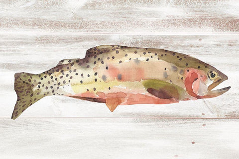 Spotted Trout II Black Ornate Wood Framed Art Print with Double Matting by Warren, Annie