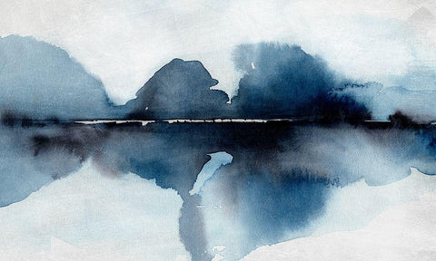 Mystic Horizon I White Modern Wood Framed Art Print with Double Matting by Warren, Annie