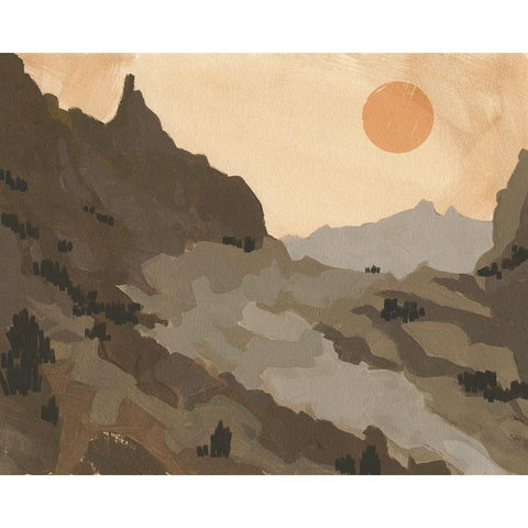 Thunder Rock I Black Modern Wood Framed Art Print by Green, Jacob