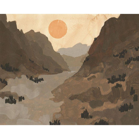 Thunder Rock II White Modern Wood Framed Art Print by Green, Jacob