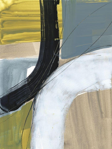 Intersecting Arcs II Black Ornate Wood Framed Art Print with Double Matting by Goldberger, Jennifer