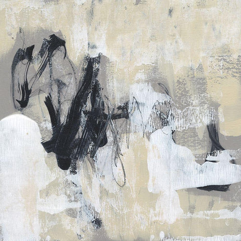 Neutral Exercise I Black Modern Wood Framed Art Print by Goldberger, Jennifer