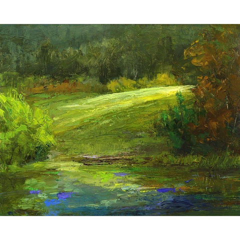 Horsepark at Woodside White Modern Wood Framed Art Print by Finch, Sheila