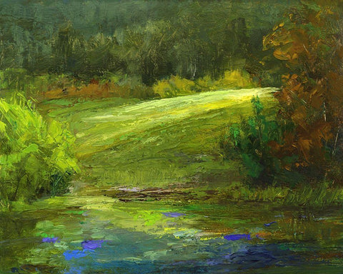 Horsepark at Woodside White Modern Wood Framed Art Print with Double Matting by Finch, Sheila