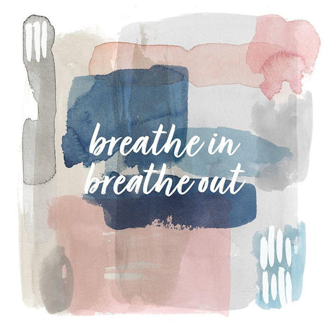 Calm Watercolor I Black Ornate Wood Framed Art Print with Double Matting by Popp, Grace