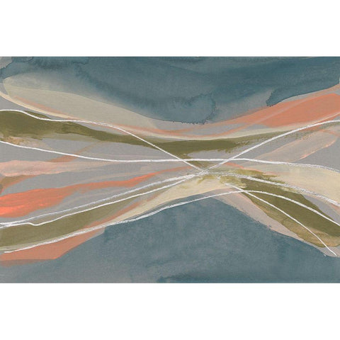 Pastel Undulation I White Modern Wood Framed Art Print by Goldberger, Jennifer