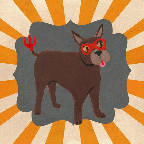 Halloween Carnival II Black Modern Wood Framed Art Print by Vess, June Erica