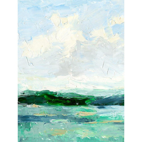 Forecast I White Modern Wood Framed Art Print by Harper, Ethan