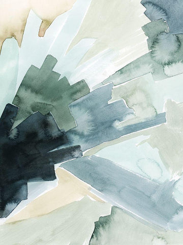 Shadow Breeze I White Modern Wood Framed Art Print with Double Matting by Popp, Grace