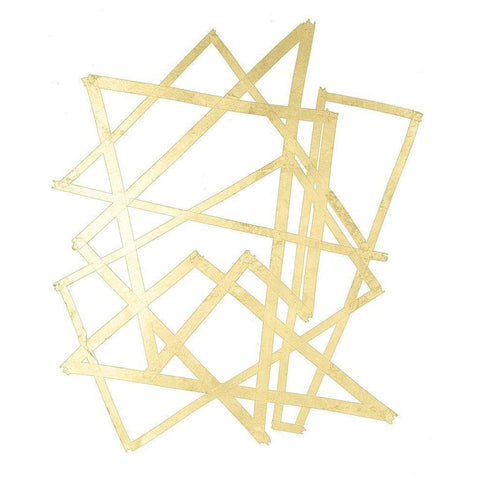 Golden Techno I Black Modern Wood Framed Art Print by Lam, Vanna