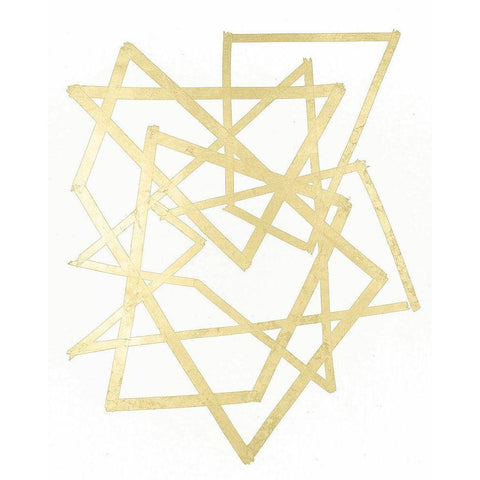 Golden Techno II Black Modern Wood Framed Art Print by Lam, Vanna