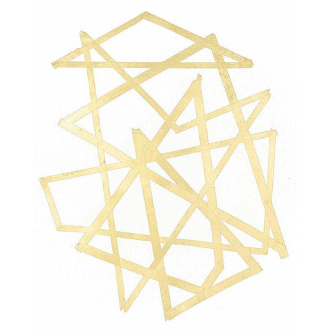 Golden Techno III White Modern Wood Framed Art Print by Lam, Vanna