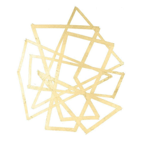 Golden Techno IV White Modern Wood Framed Art Print by Lam, Vanna