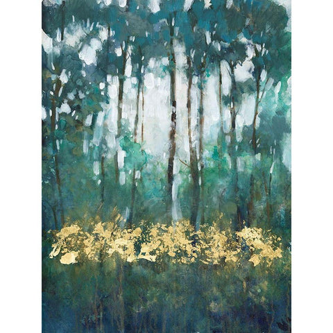 Glow in the Forest II Gold Ornate Wood Framed Art Print with Double Matting by OToole, Tim