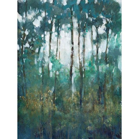 Glow in the Forest II White Modern Wood Framed Art Print by OToole, Tim