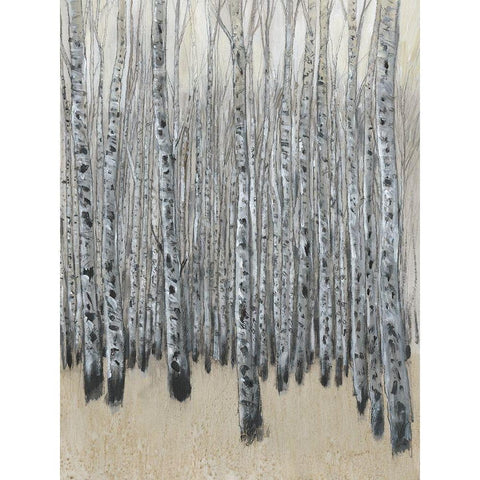 Custom Neutral Aspen II White Modern Wood Framed Art Print by OToole, Tim