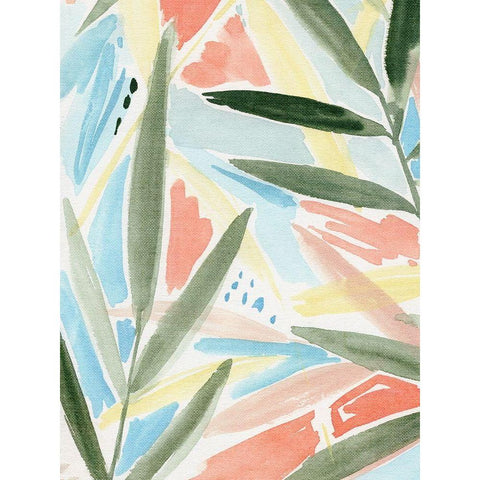 Tropical Impression II White Modern Wood Framed Art Print by Warren, Annie