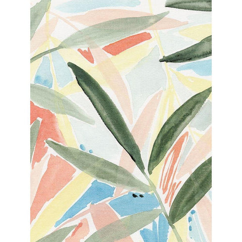 Tropical Impression III White Modern Wood Framed Art Print by Warren, Annie