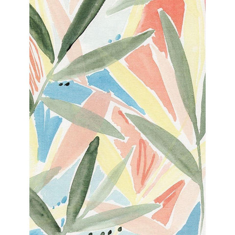 Tropical Impression IV Black Modern Wood Framed Art Print with Double Matting by Warren, Annie