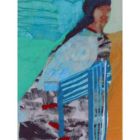 Walking Woman I White Modern Wood Framed Art Print by Cartissi