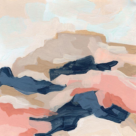 Dappled Mesa II White Modern Wood Framed Art Print with Double Matting by Vess, June Erica