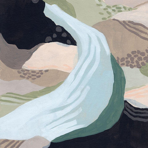 River Bow I Black Modern Wood Framed Art Print by Vess, June Erica