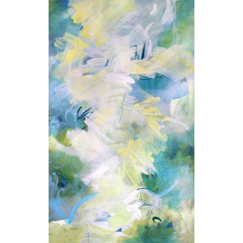 Springtime Rhythms I White Modern Wood Framed Art Print by Riger, Sue
