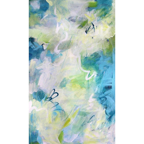 Springtime Rhythms II Black Modern Wood Framed Art Print with Double Matting by Riger, Sue