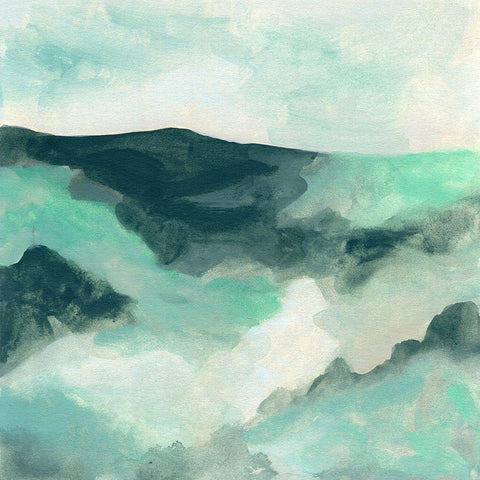 Cloud Valley I Black Modern Wood Framed Art Print by Vess, June Erica