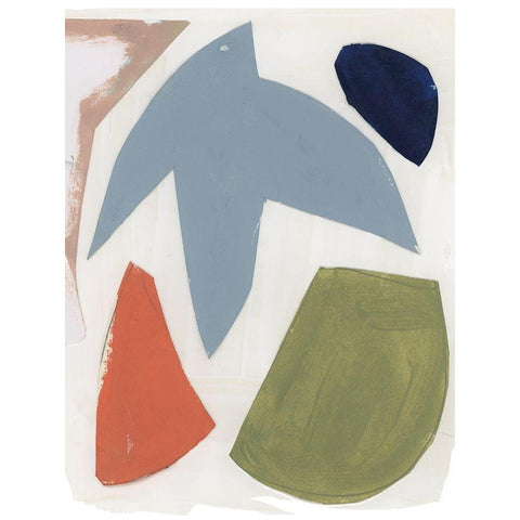 Four Colours III Black Modern Wood Framed Art Print with Double Matting by Cartissi
