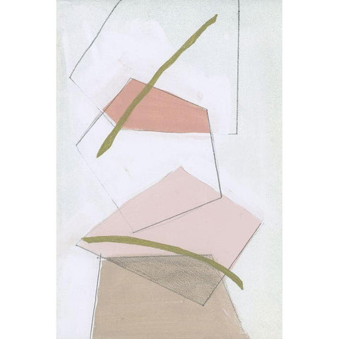 Nude Gold Shapes II Black Modern Wood Framed Art Print by Cartissi