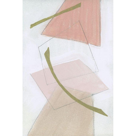 Nude Gold Shapes III White Modern Wood Framed Art Print by Cartissi