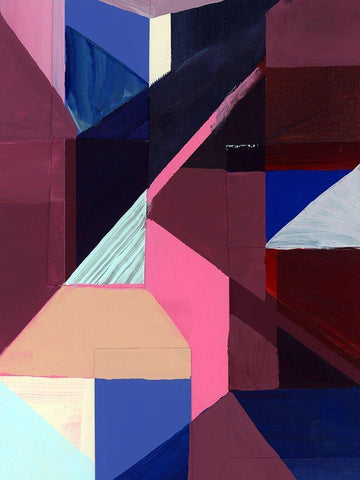 Royals II White Modern Wood Framed Art Print with Double Matting by Cartissi